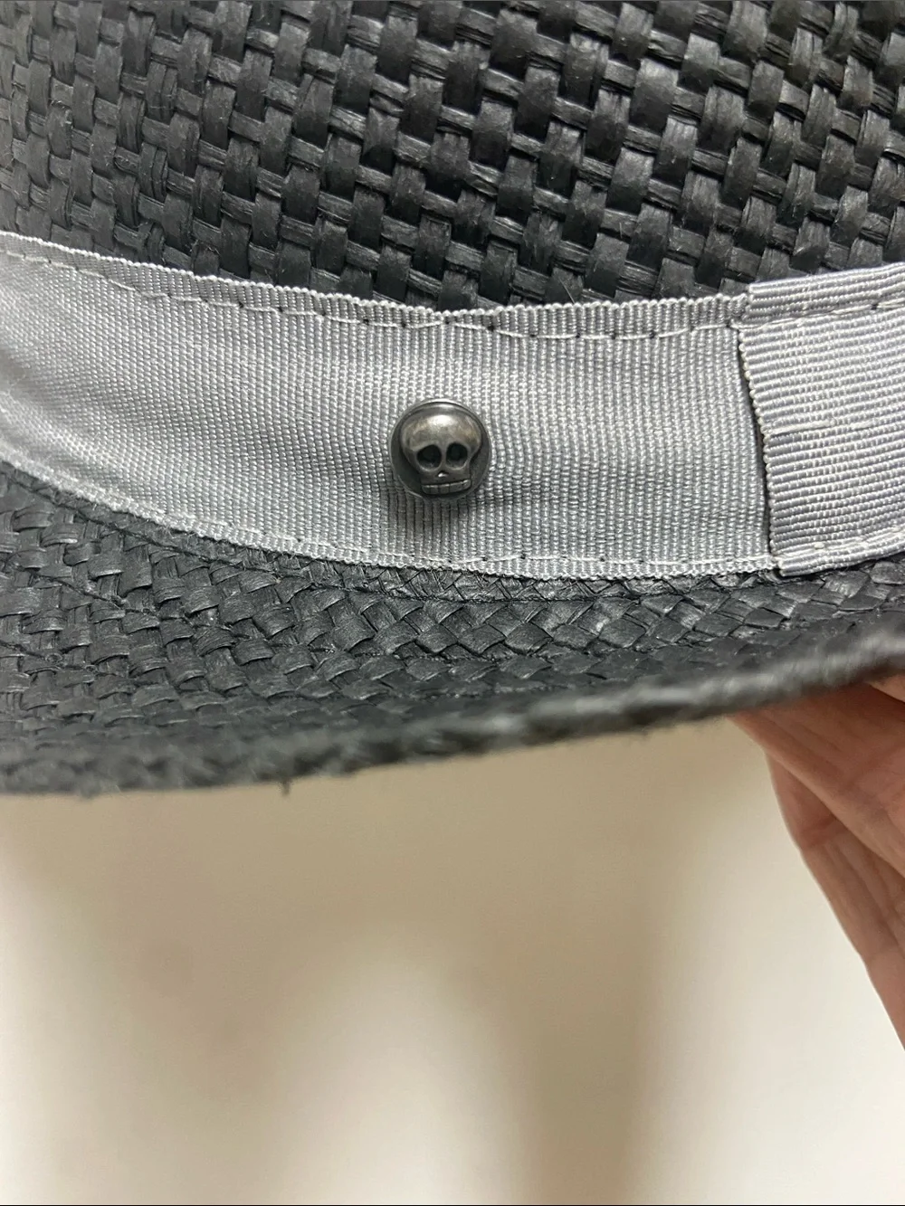 Amy Coe Black Woven Straw Kids Fedora Hat